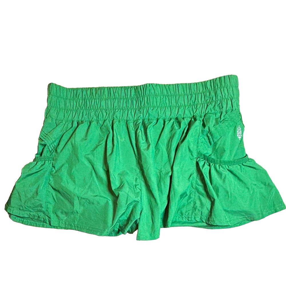 Free People Women's Green Solid Pull-On Elastic Waist Shorts Size S